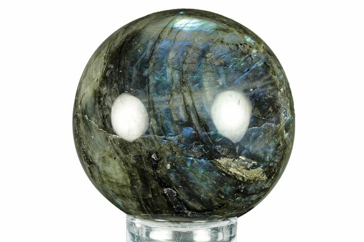 Flashy, Polished Labradorite Sphere - Great Color Play #266218